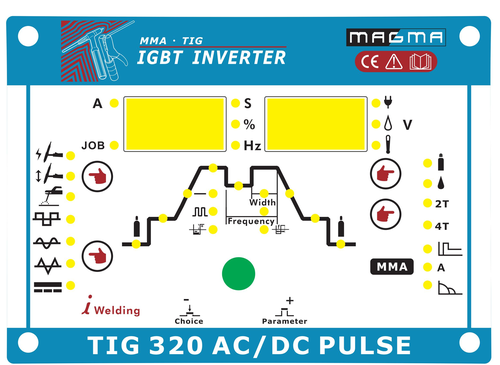 מכונת ריתוך TIG-320 AC/DC PULSE LCD