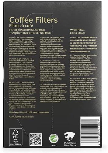 Melitta filter bags pour over