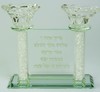 זוג פמוטים מחובר בסיס שבבים לבנים + ברכת נרות 15X15 ס''מ