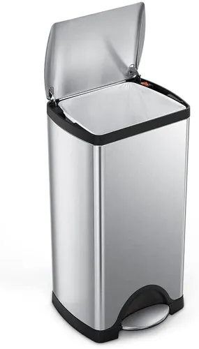 פח אשפה למטבח 30 ליטר - SimpleHuman מוברש מתוך קולקציית פחי אשפה למטבח (מראה כללי של המוצר) - קל לניקוי ותחזוקה לשמירה על מראה חדש ומבריק