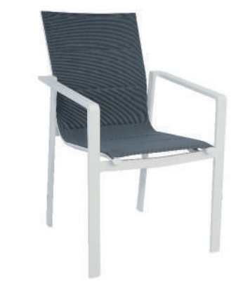 "אליס" לבן חיסול תצוגה - כיסא אלומיניום | שלדה כפולה ובד כפול