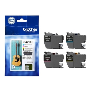 סט דיו ברדר BROTHER מקורי LC421XL עד 500 לברדר 1010\1050