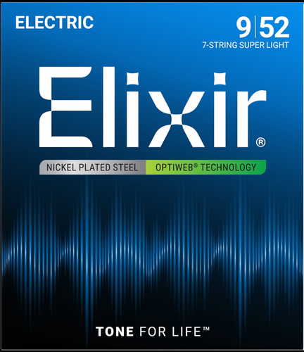 סט 7 מיתרים לחשמלית ELIXIR OPTIWEB 19007  09-52