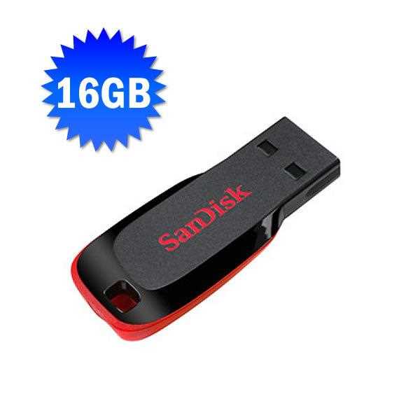 זיכרון נייד SanDisk Cruzer Blade USB Flash Drive בנפח 16 ג