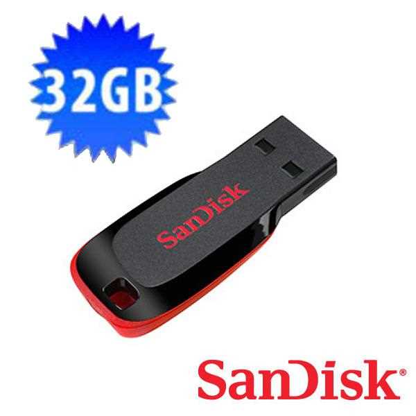 זיכרון נייד SanDisk Cruzer Blade USB Flash Drive בנפח 32 ג