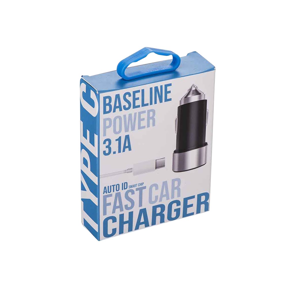 מטען רכב מהיר במיוחד 3.1 אמפר Baseline Car Charger Type C