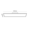 צמוד תקרה דגם ספייס מלבני זהב מוברש Tri-Color IP40 30X120 CM 60W