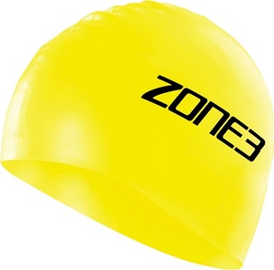 כובע שחייה מסיליקון ZONE3 SILICONE CAP צהוב אלסטי וגמיש לבריכה ולים