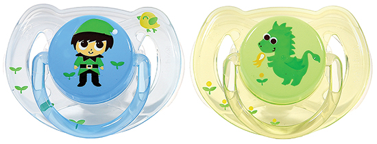 זוג מוצצי סיליקון לבנים 6-18 חודשים Avent Classic - עיצוב פיטר פן