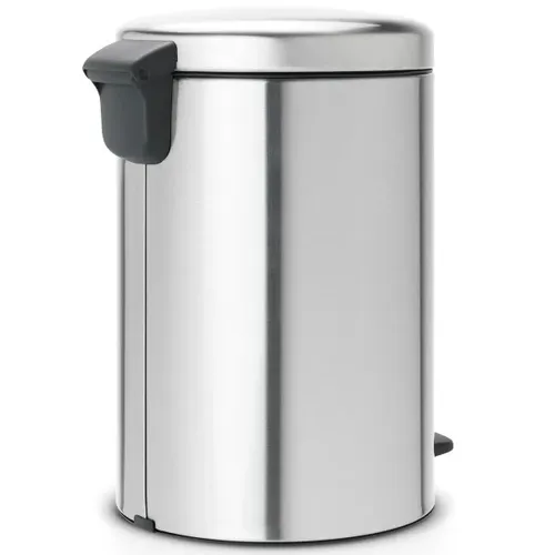 פח ברבנטיה 20 ליטר Brabantia ניקל מוברש מתוך קולקציית פחי אשפה לשירותים (זווית נוספת) - איכות פרימיום בלתי מתפשרת ואחריות מלאה