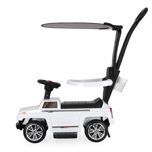 בימבה ג'יפ 3 ב 1 מוזיקאלית עם מוט דחיפה להורה וגגון 3 ב 1 - אדום