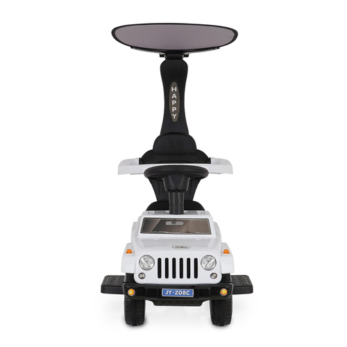 בימבה ג'יפ 3 ב 1 מוזיקאלית עם מוט דחיפה להורה וגגון 3 ב 1 - אדום