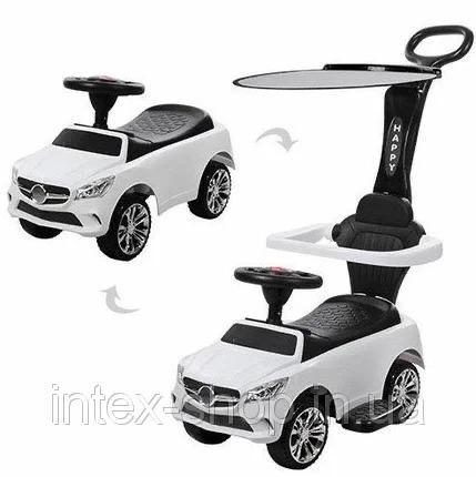 בימבה ג'יפ 3 ב 1 מוזיקאלית עם מוט דחיפה להורה וגגון 3 ב 1 - אדום