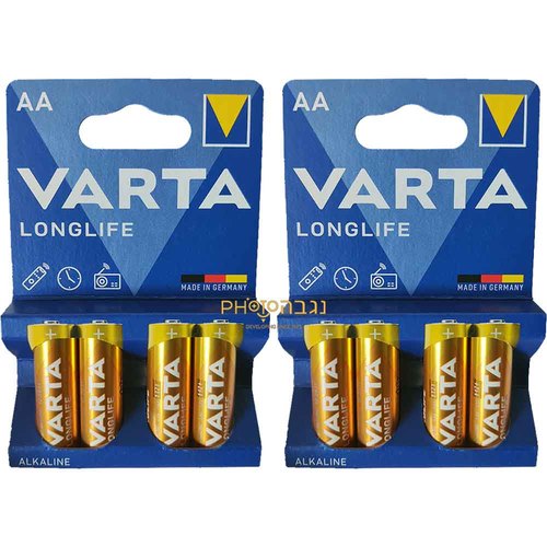 8 סוללות Varta AA Hige Energy 