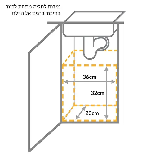 פח אשפה על דלת - SimpleHuman בצבע שחור מתוך קולקציית אביזרי מטבח משלימים (תמונת מוצר) - מתאים לשדרוג מראה האמבטיה בקלות ובמהירות