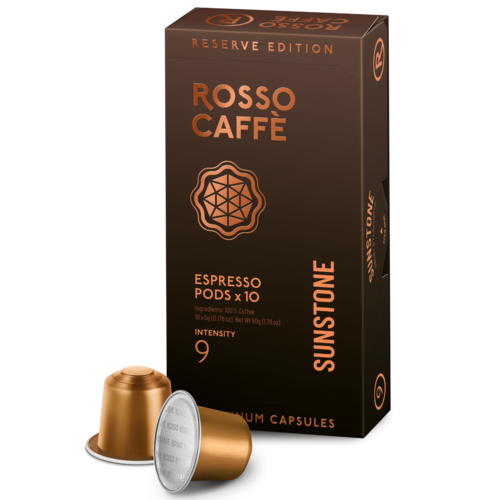 10 קפסולות אלומניום rosso caffe Sunstone חוזק 9