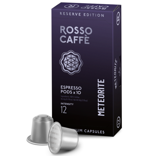 10 קפסולות אלומיניום rosso caffe Meteorite חוזק 12 