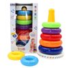 מגדל טבעות צבעוניות לתינוק עם רעשן מובנה לפעוטות מגילאי חצי שנה ומעלה 