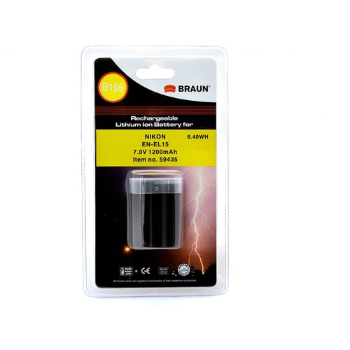 סוללה חליפית Braun EN-EL15b Nikon