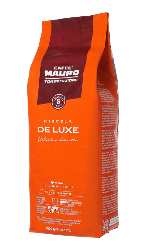 1 ק"ג פולי קפה מאורו דה לוקס Mauro De Luxe