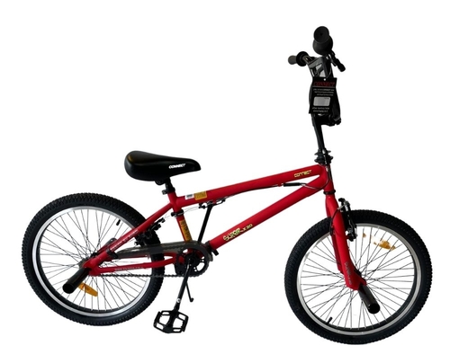 אופני פעלולים לילדים עם גלגלים חלקים 20 אינץ' המסתובבים 360 מעלות ו-4 סטנדים לגילאי 6-7 - אדום