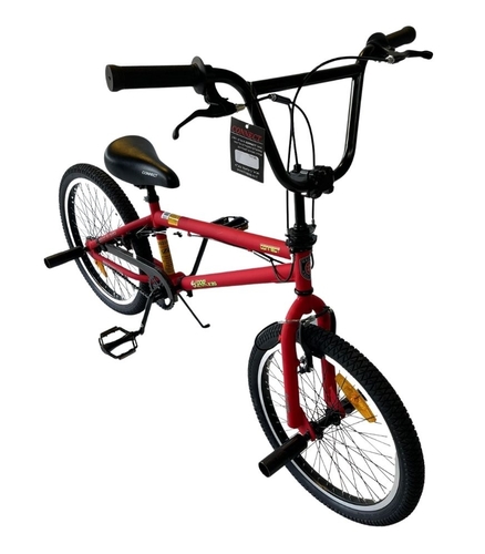 אופני פעלולים לילדים עם גלגלים חלקים 20 אינץ' המסתובבים 360 מעלות ו-4 סטנדים לגילאי 6-7 - אדום