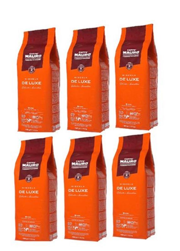  6 ק"ג פולי קפה מאורו דלוקס Caffe Mauro 