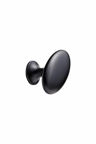 ידית כפתור Oval Simple שחור מט - 52506