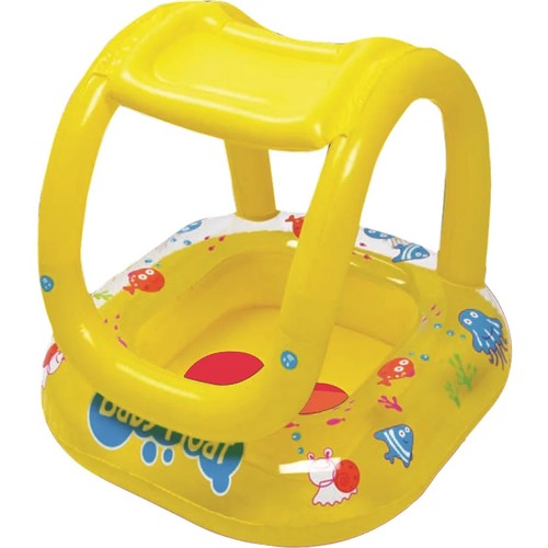 גלגל עם צלון - הליכון ים לפעוטות עם מגן שמש בצבע צהוב