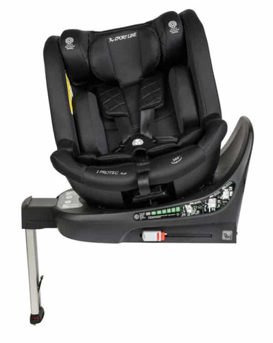 כיסא בטיחות מסתובב 360º משולב בוסטר דגם I-PROTE PLUS בתקן I-Size צבע שחור ספורטליין