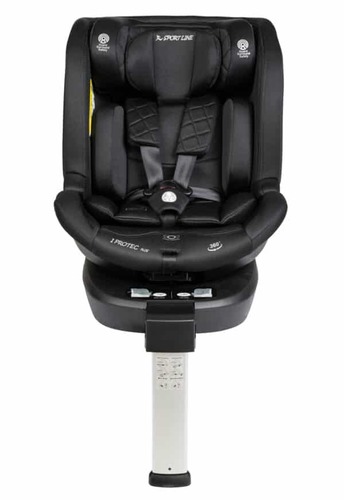 כיסא בטיחות מסתובב 360º משולב בוסטר דגם I-PROTE PLUS בתקן I-Size צבע שחור ספורטליין