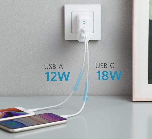 מטען קיר Anker PowerPort PD 2 Port 35W