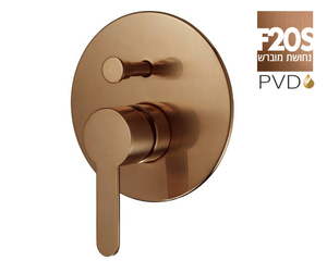 מערכת קיר אינטרפוץ 4 דרך קומפלט 305388F20S נחושת מוברש PVD סדרת קליר חמת