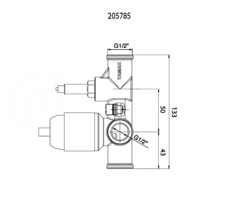 מערכת קיר אינטרפוץ קומפלט 305788GM שחור מוברש PVD (גוף פנימי + כיסוי) 4 דרך סדרת אייס ICE חמת 