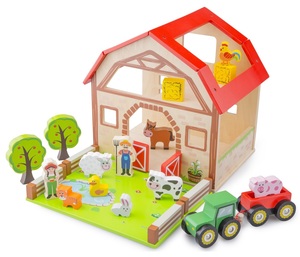 בית עץ חווה וחיות לילדים 20 אביזרים