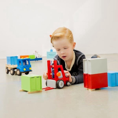 מלגזה לילדים מעץ