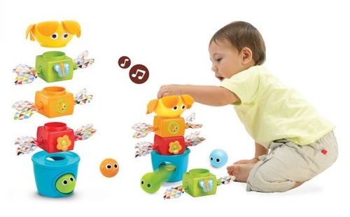 מגדל קוביות וכדורים מוזיקאלי