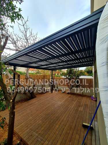 פרגולת אלומיניום ROYAL CRWON LED - כתר היקפי בגובה 160 ממ !