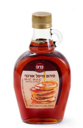 סירופ מייפל אורגני טהור כרם בקבוק זכוכית( 250 מ