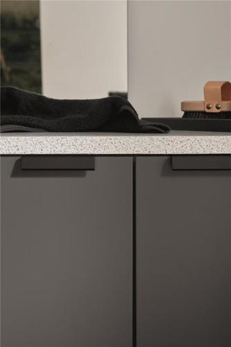 ידית רוכבת Bench שחור מט מוברש - 200 מ