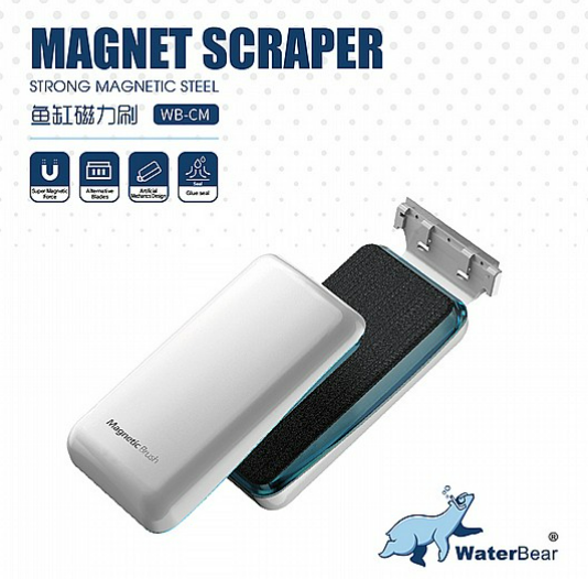 מגנט ניקוי עם סקרפר לזכוכית עד 10 מ"מ WaterBear