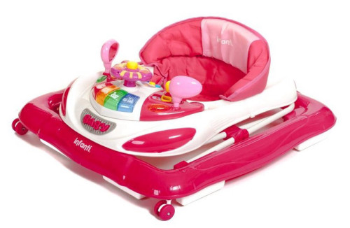 הליכון מתכוונן לתינוק עם פעלולון אלקטרוני איקון פלוס - טורקיז