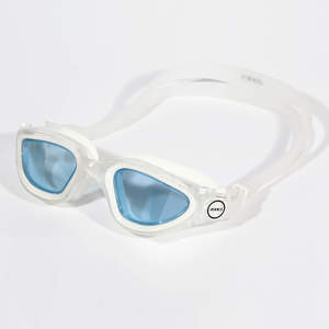משקפת שחיה לבן-כחול שקוף ZONE3 VAPOUR POLARISED המשלבת את כל הטכנולוגיות המתקדמות בתחום