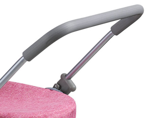 עגלת בובה 4 גלגלים עם סל שכיבה My Doll Carrycot - טורקיז