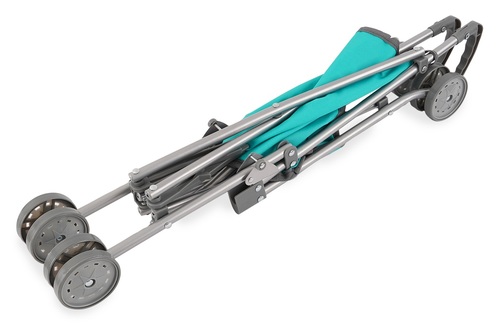 עגלת בובה 4 גלגלים My Doll Basic - טורקיז