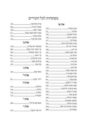 זמירות שבת בנוסח משולב