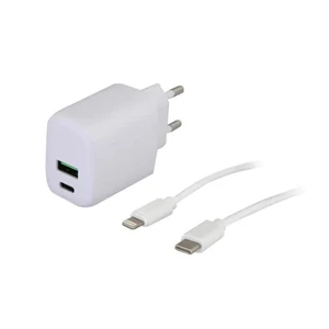 מטען קיר 20W כפול+כבל IPHONE