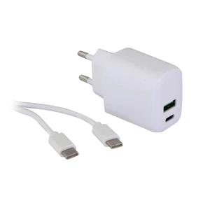 מטען קיר 20W כפול+כבל TYPE-C