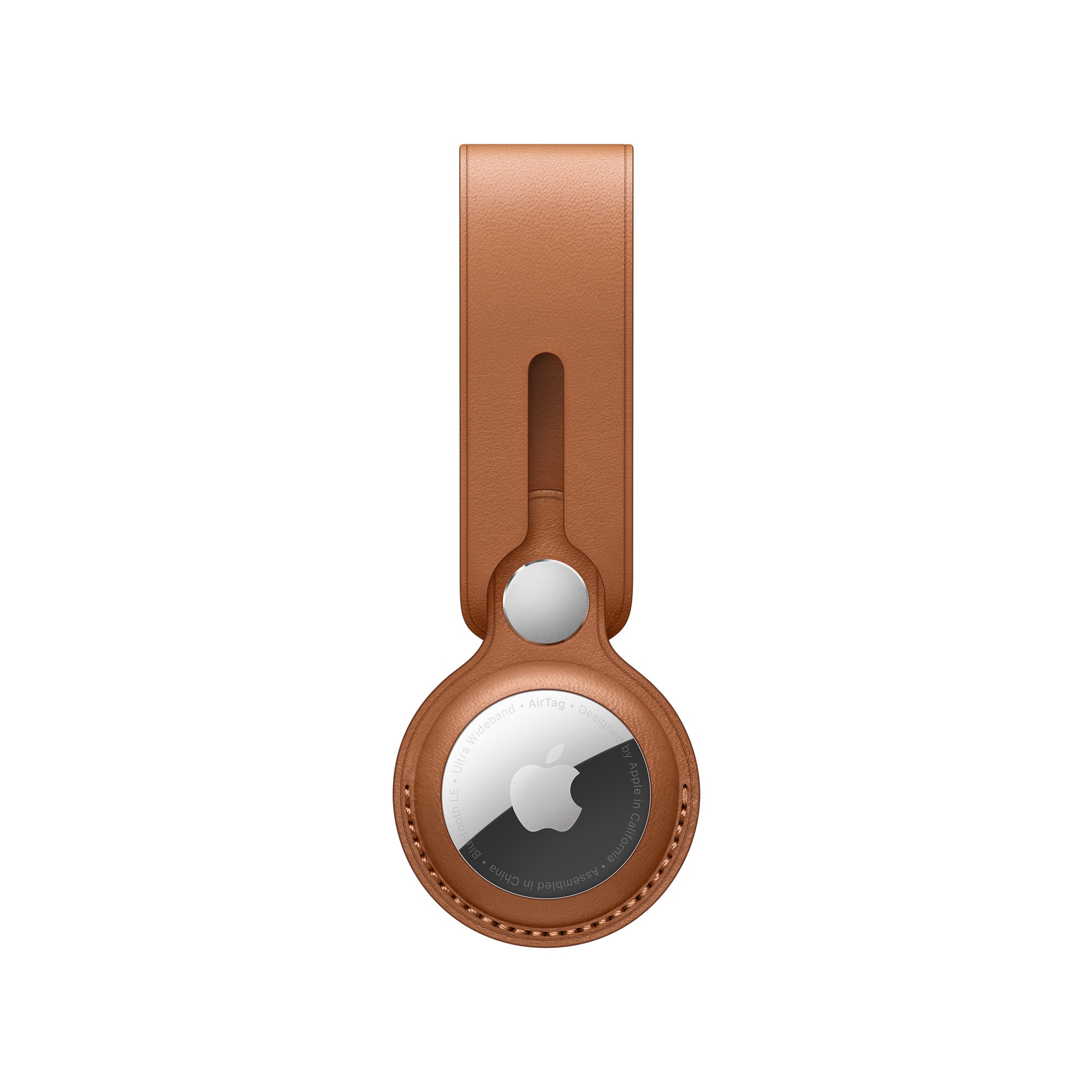רצועת לולאה מעור לאייר טאג - Apple AirTag Leather Loop צבע Saddle Brown חום