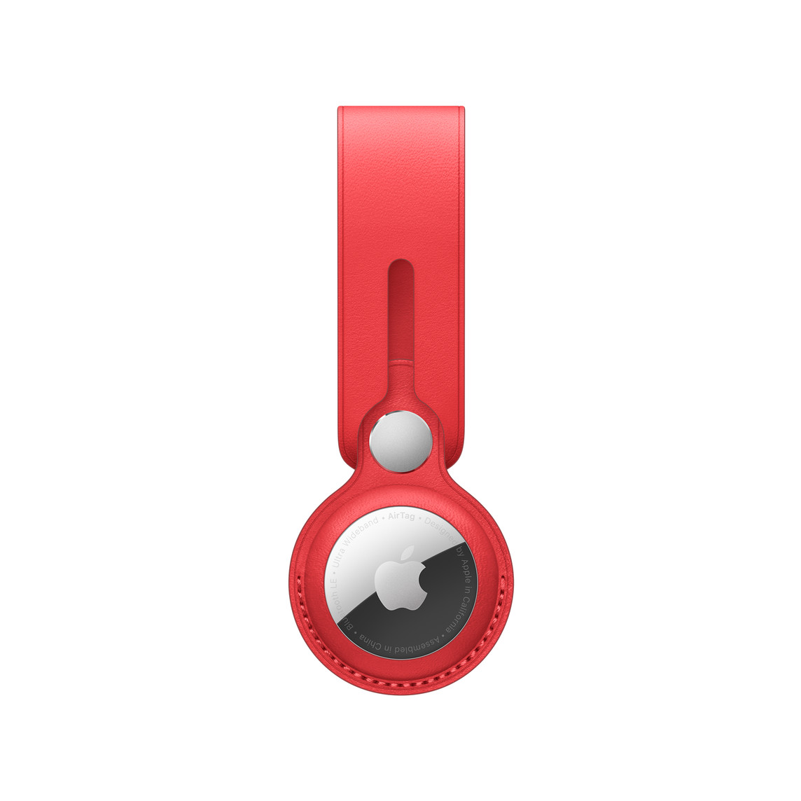 רצועת לולאה מעור לאייר טאג - Apple AirTag Leather Loop צבע (PRODUCT)RED אדום